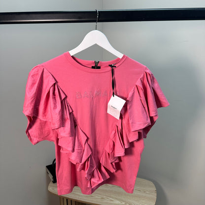 Kids Balmain Pink Frill T-Shirt – New In Tags Age 12