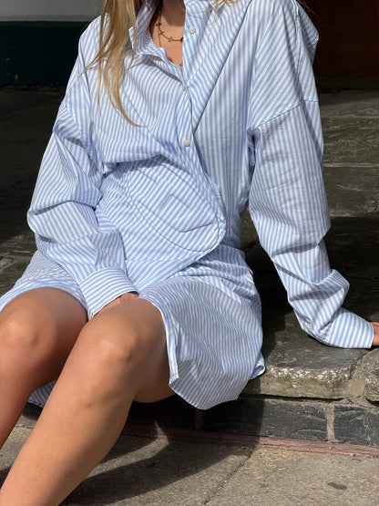 Diesel Blue White Stripe Shirt Dress, Brand New In Tags - UK 10/12