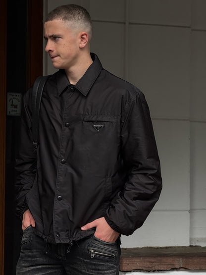 Prada Black Re-Nylon blouson Zip Up Jacket -52/XL