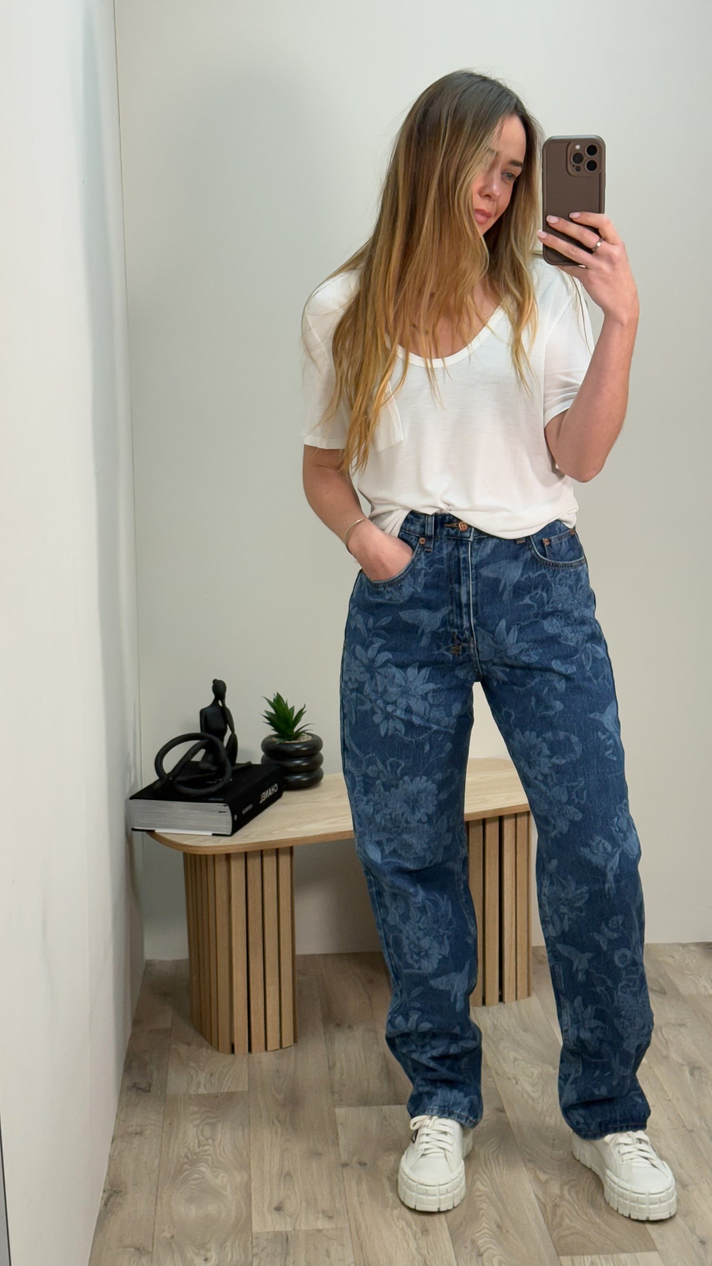 Ksubi Blue Denim Florall Jeans - 28"