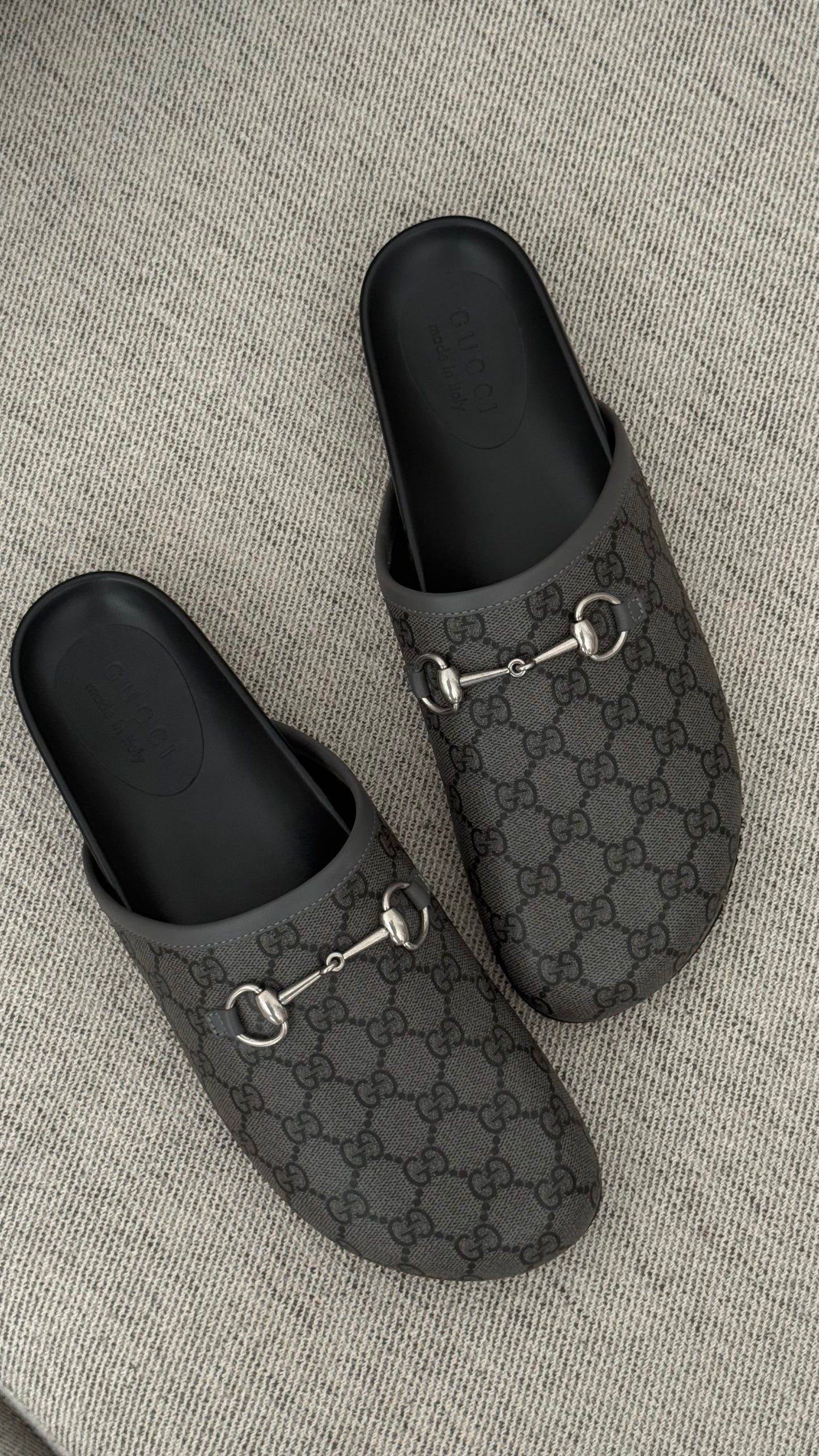 Gucci GG Horsebite Slider Mules- UK 10 Brand New