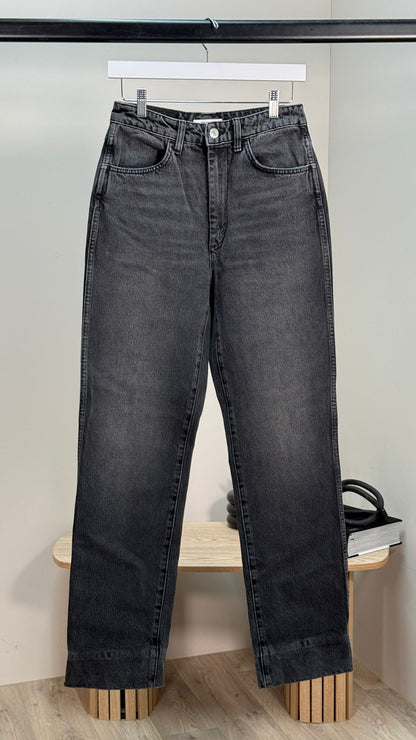 Re/Done Black Denim Straight Leg Jeans - 27