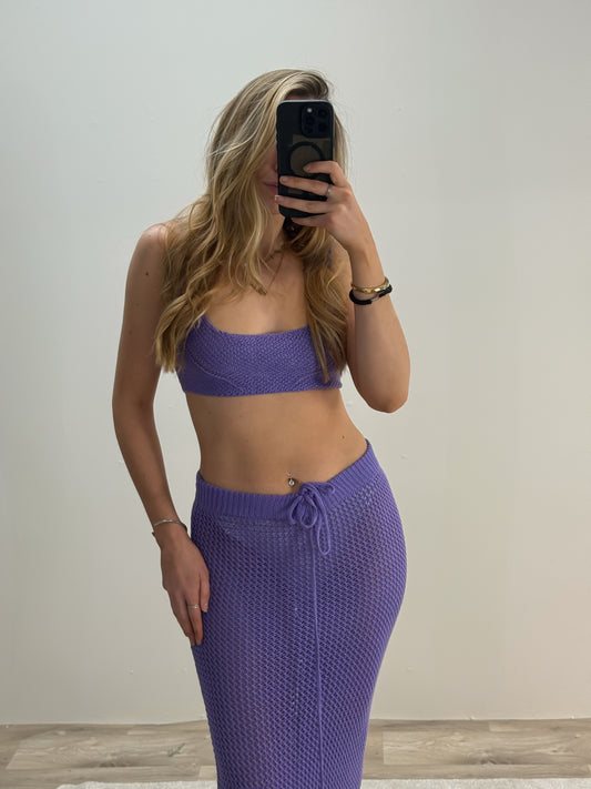 Bananhot Purple Holt Skirt & Bralette Set  -UK 8