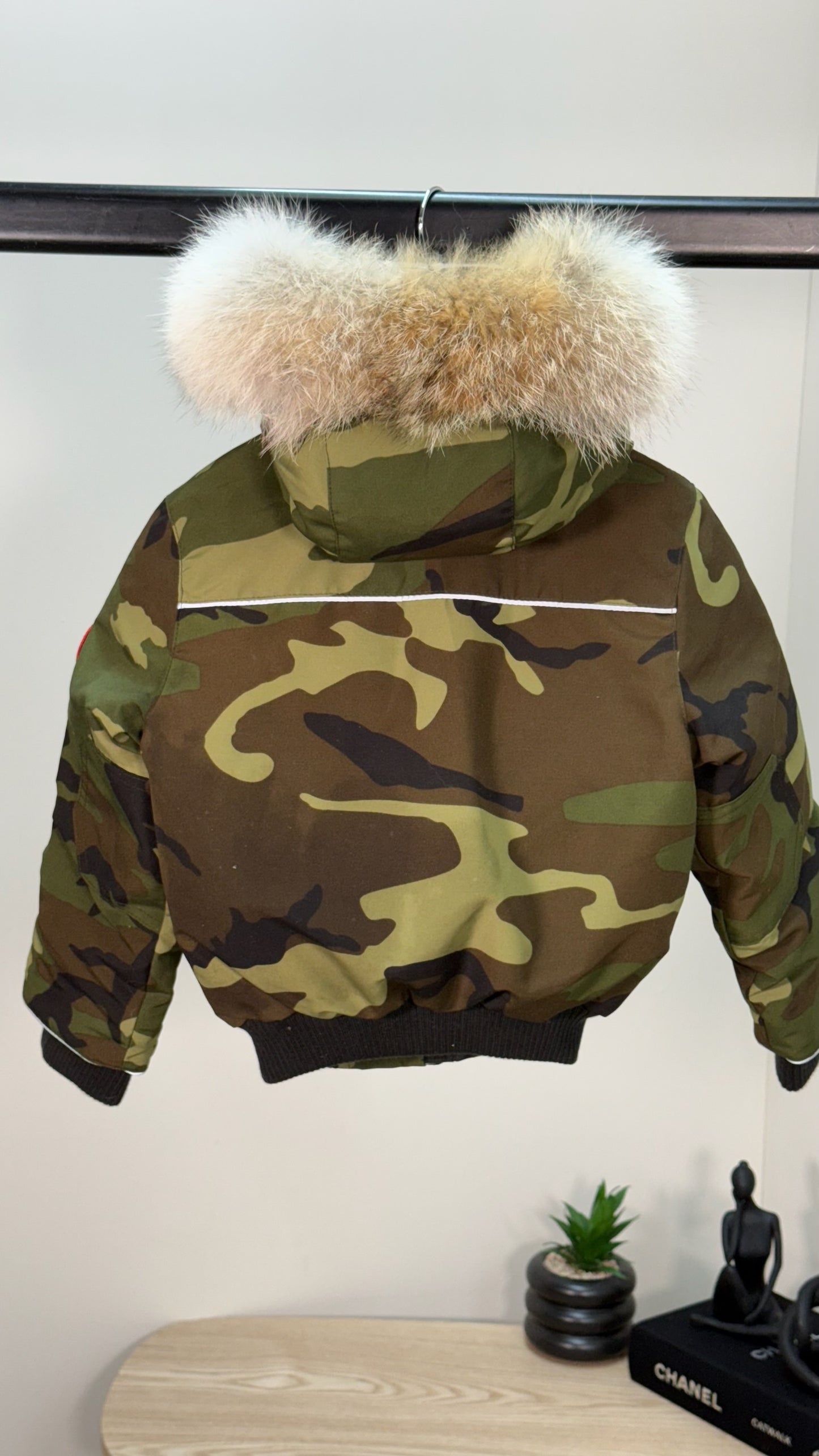Canada Goose Kids Camo Grizzly Bomber Fur Coat - Brand New In Tags Age 1-2