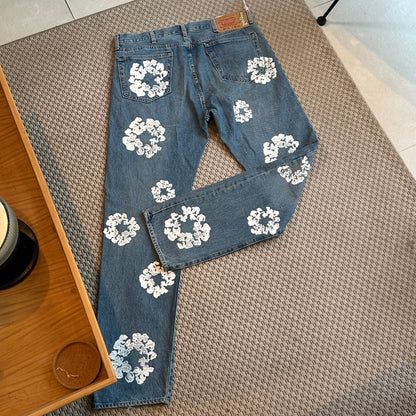 Denim Tears x Levi's Denim Wreath Print Straight Leg Jeans – New In Tags W38
