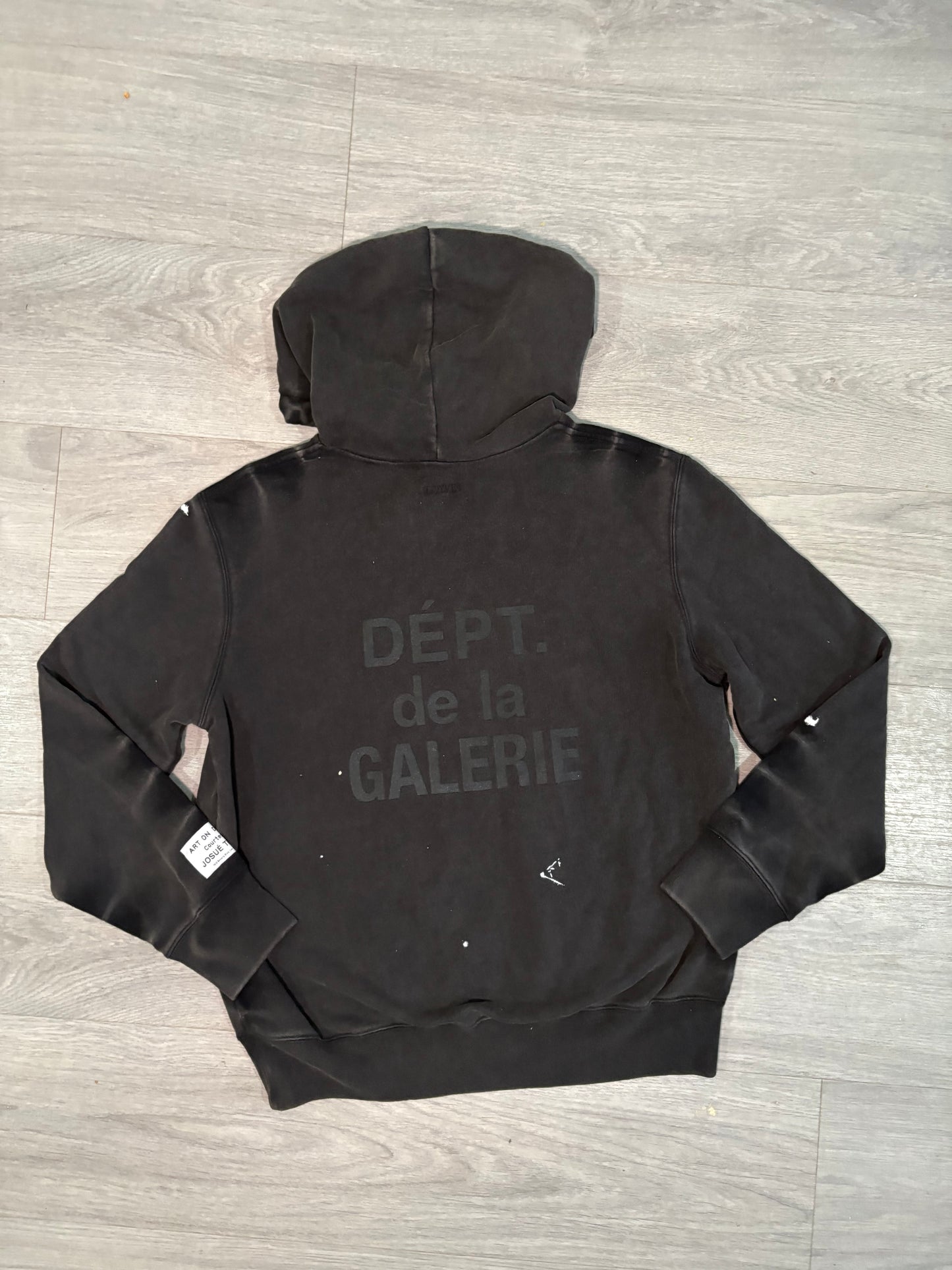Lanvin X Gallery Dept Black Paint Splash Hoodie – New In Tags Large