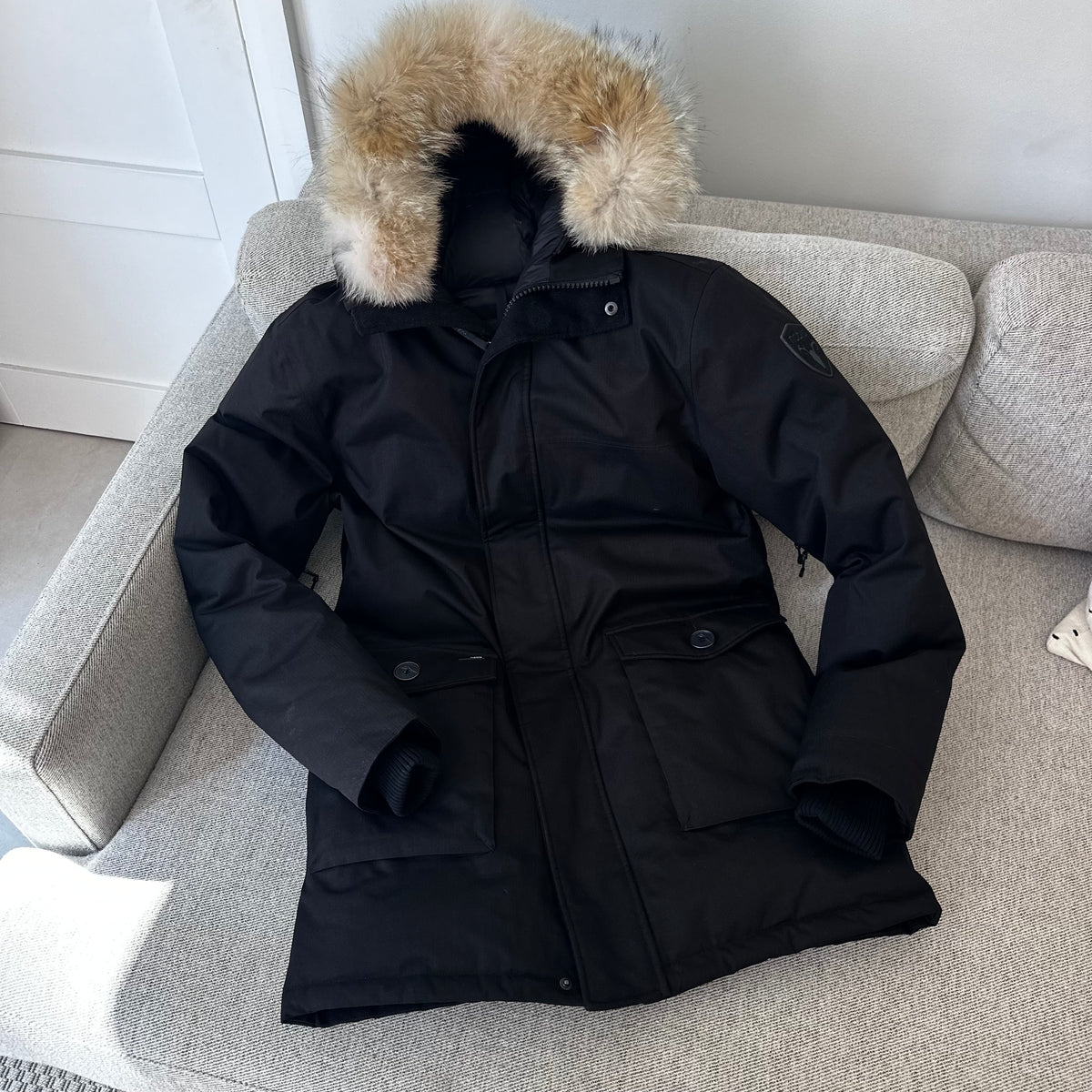 Nobis Yves Black Removable Fur Hood Parka Coat – Medium