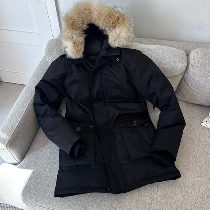 Nobis Yves Black Removable Fur Hood Parka Coat – Medium