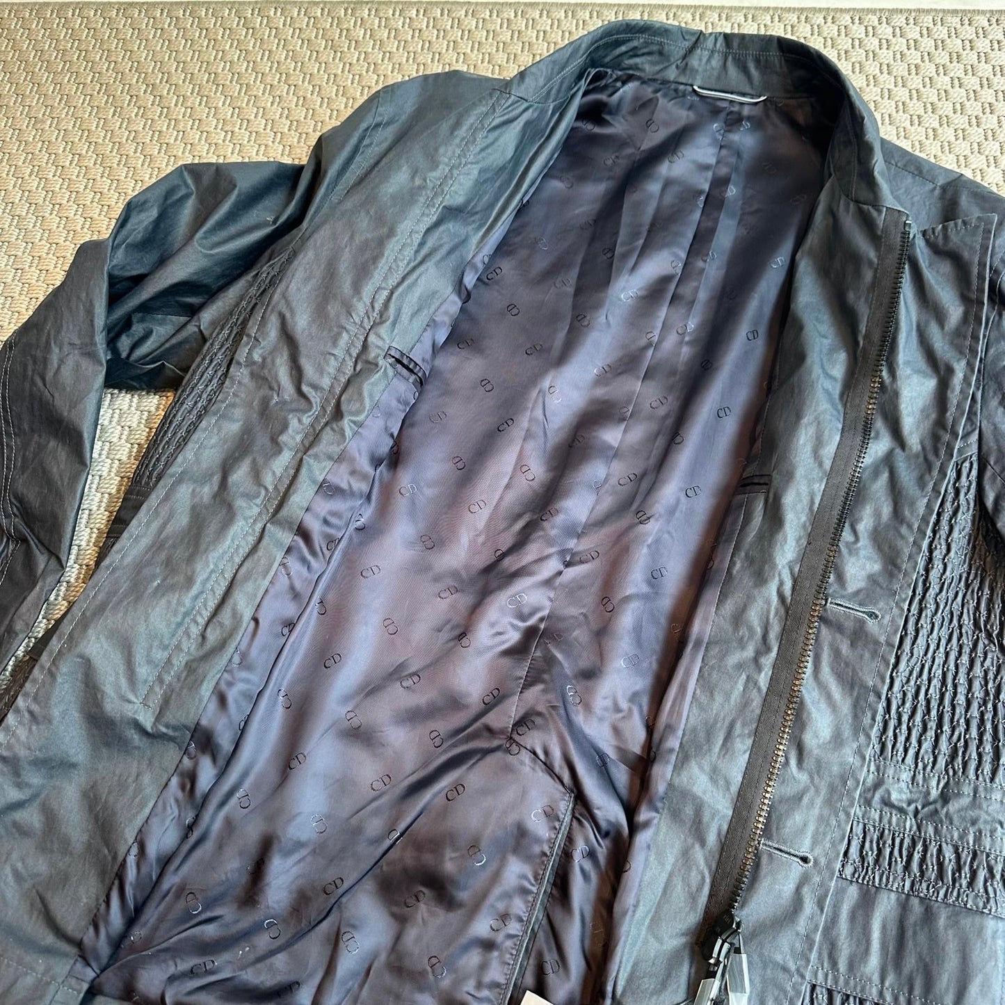 Dior Navy Woven CD Buckle Jacket, brand new in tags - Large