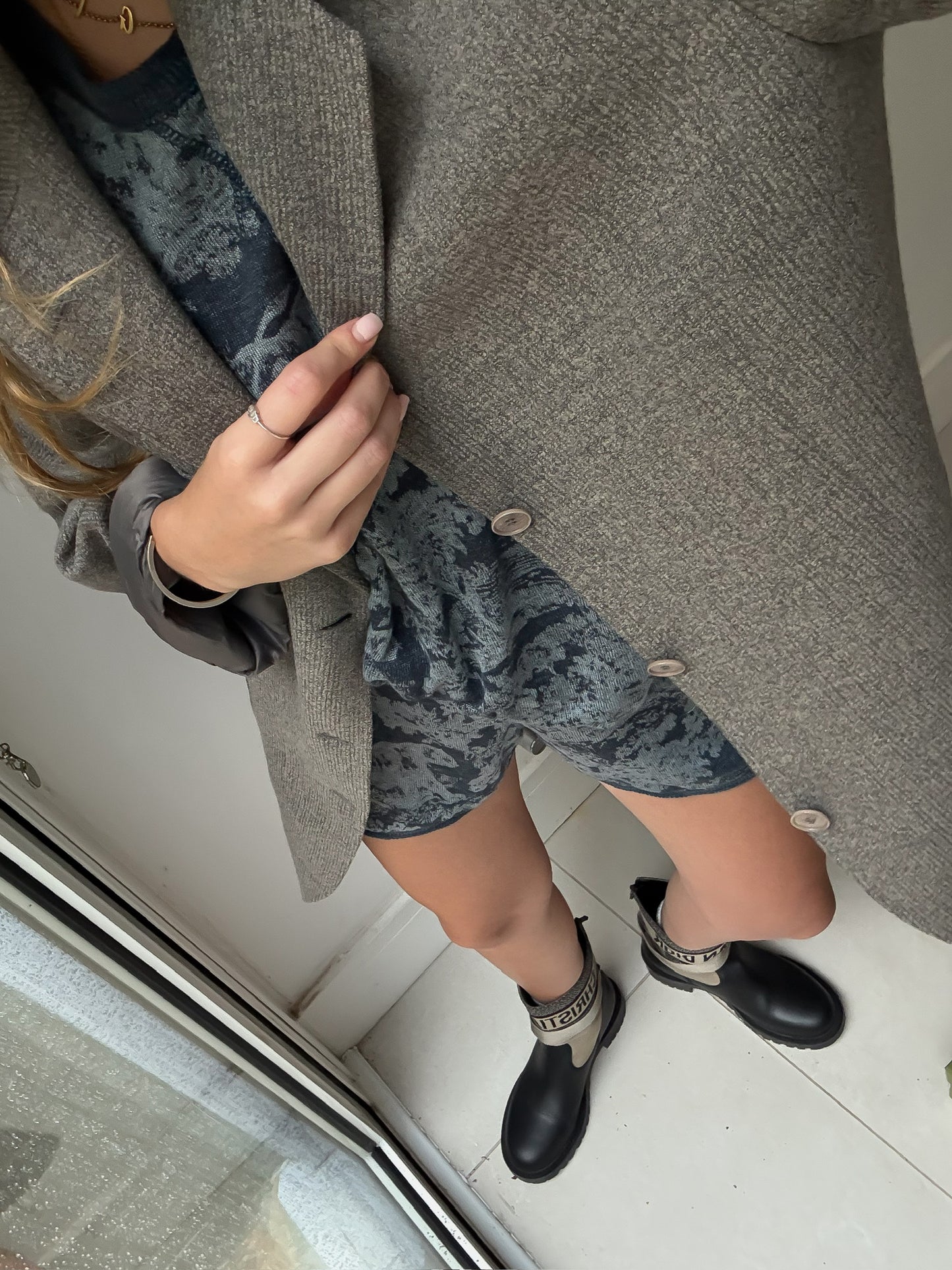 Dior Grey Toile De Jouy Motif Set - UK 8