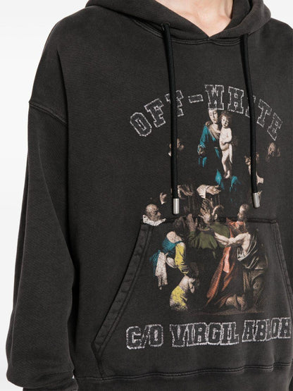 Off-White Mary Skate Black Washed Hoodie – Large