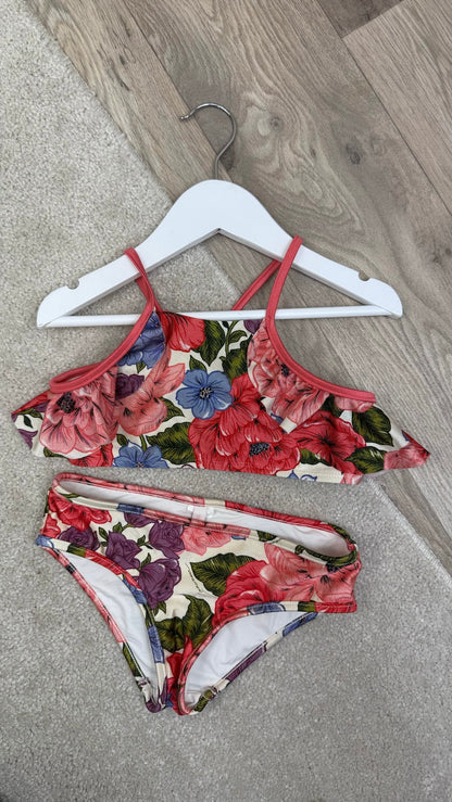 Kids Zimmermann Red Blue Floral Bikini Age 8