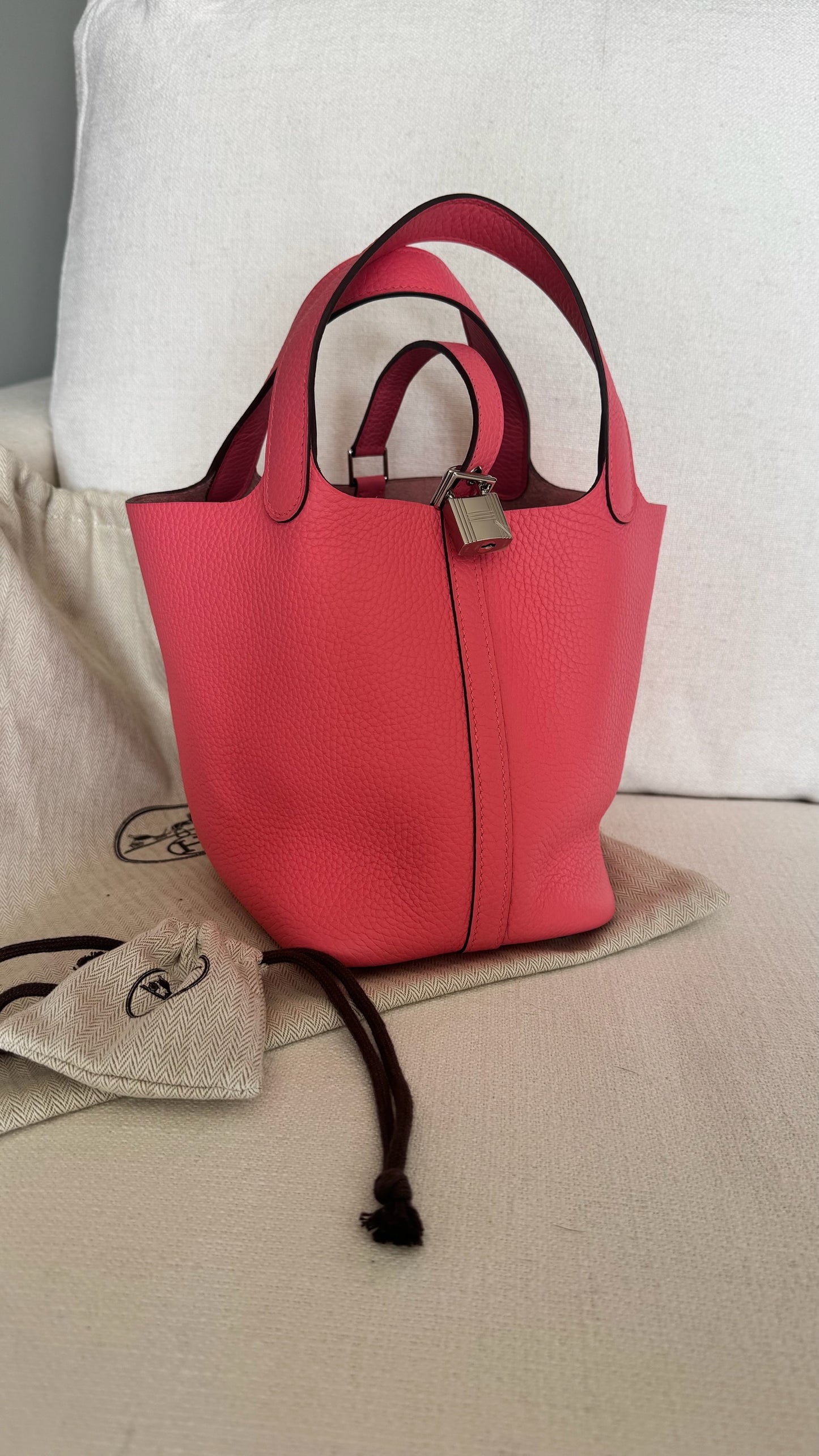 Hermès Pink Clements Picotin lock bag