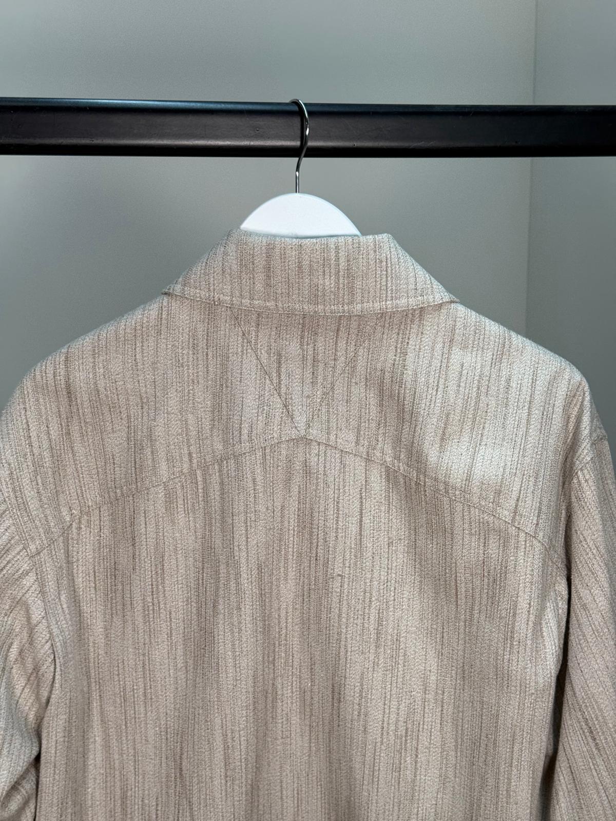 Bottega Veneta Mens Woven Kimono Blouson Natural Jacket - Size 46/Small