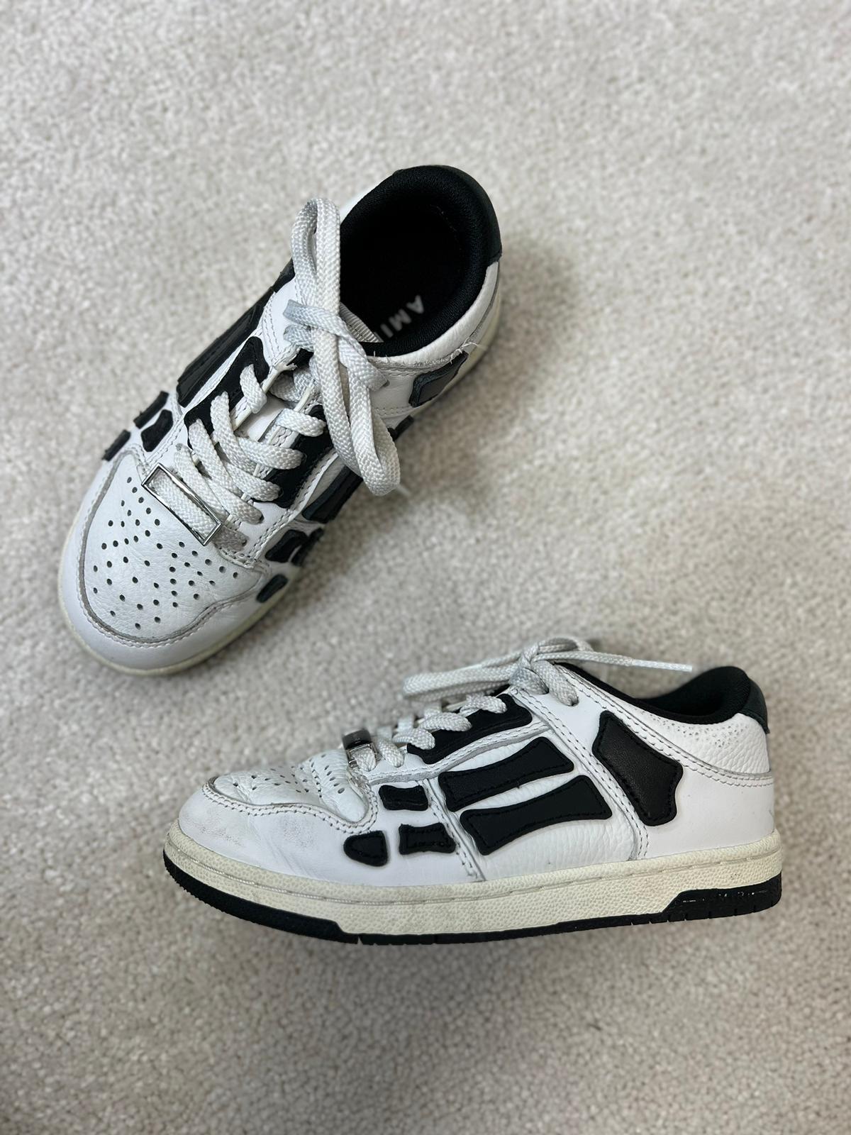 Kids Amiri White & Black Bone Trainers - EU 29
