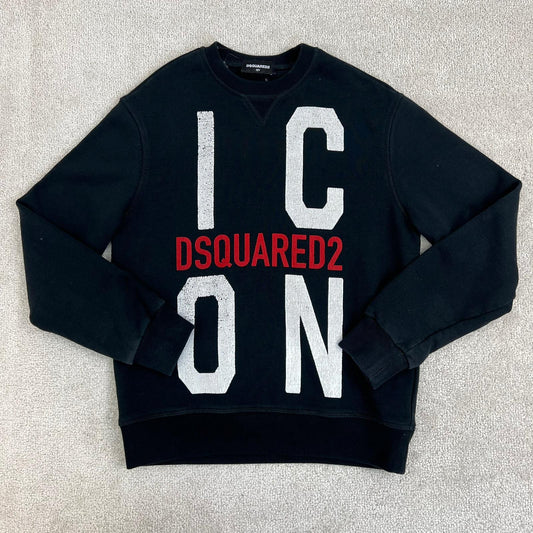 Kids Dsquared2 dsqd2 black and red crew neck jumper - Age 12