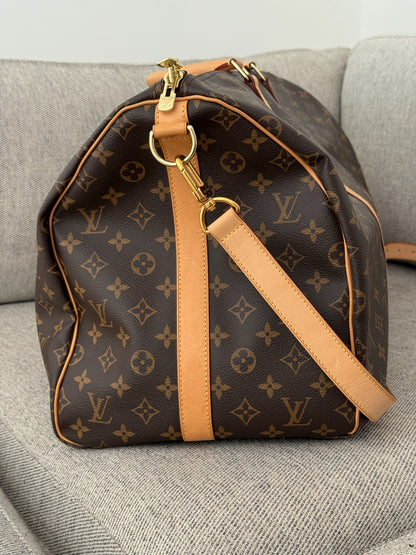 Louis Vuitton Keepall Bandoulière 55 Brown Monogram Bag