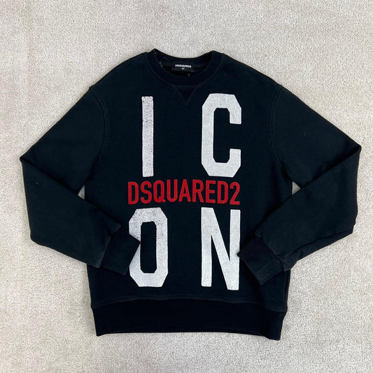 Kids Dsquared2 dsqd2 black and red crew neck jumper - Age 12