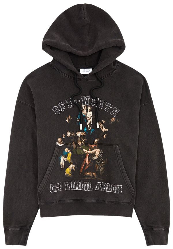 Off-White Mary Skate Black Washed Hoodie – Large