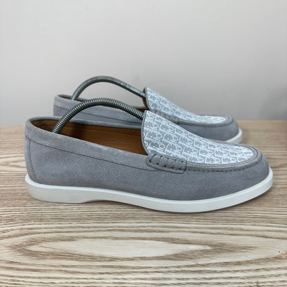 Dior Granville Light Grey Suede Oblique Loafer – UK 8