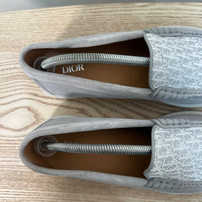 Dior Granville Light Grey Suede Oblique Loafer – UK 8