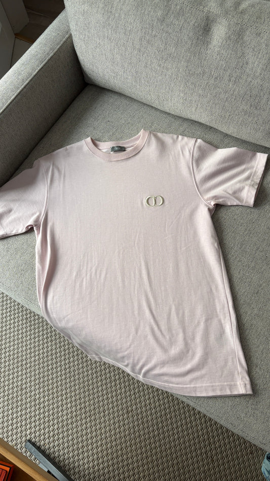 Dior Baby Pink CD Logo T-Shirt – UK Small