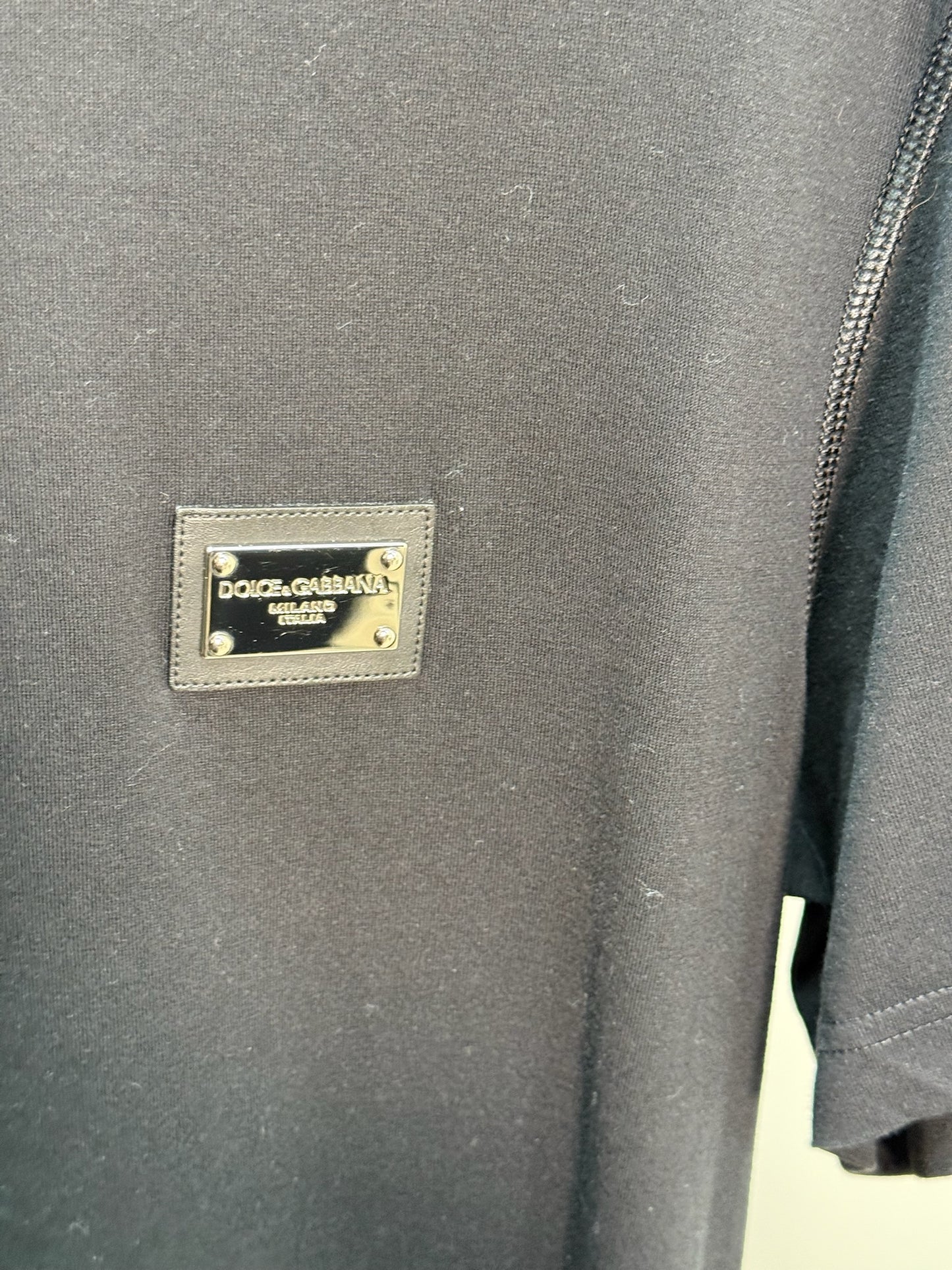 Dolce Gabbana Black Plaque T-shirt - 52/XL