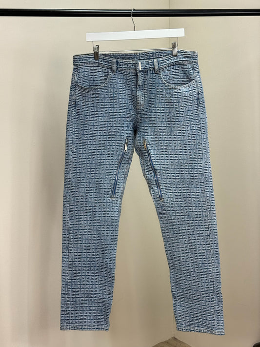 Givenchy Blue 4g print jeans-34