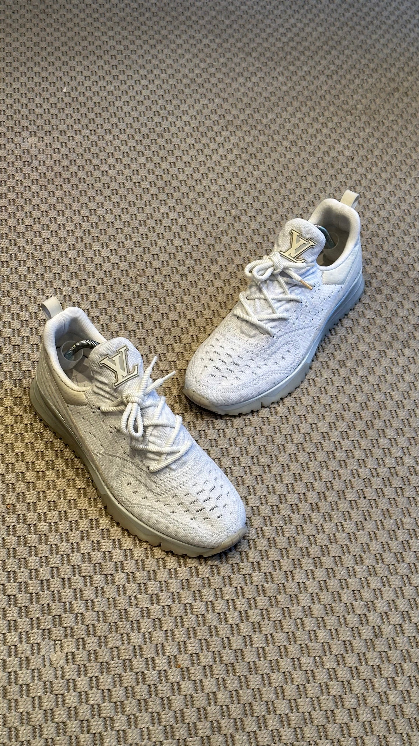 Louis Vuitton White VNR Knit Trainers – UK 7