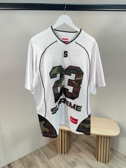 Supreme White Camo 23 Football Jersey - Large