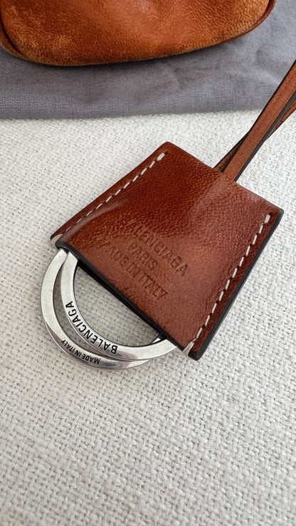 Balenciaga Rodeo Handbag Small in tan cowboy Vegetal tanned lambskin handbag , as new.