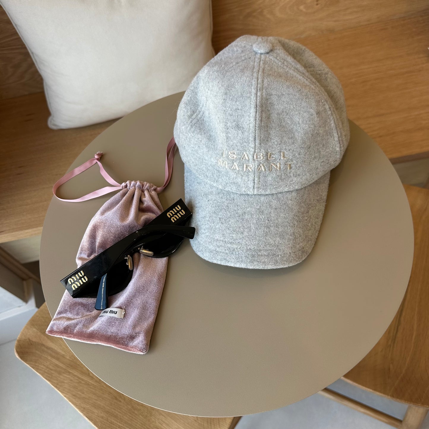 Isabel Marant Tyron Wool Cap Light Grey – 57