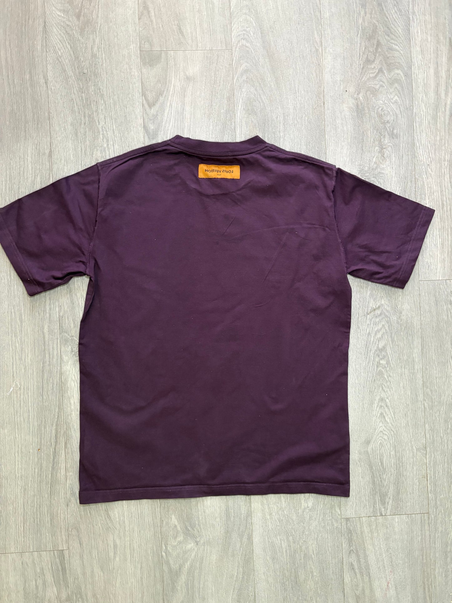 Louis Vuitton Burgundy Embossed LV T-Shirt -XXL