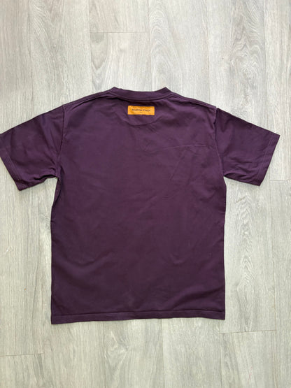 Louis Vuitton Burgundy Embossed LV T-Shirt -XXL