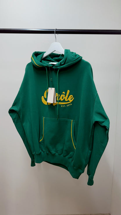 Drôle De Monsieur Green Yellow Logo Hoodie- In Tags Small