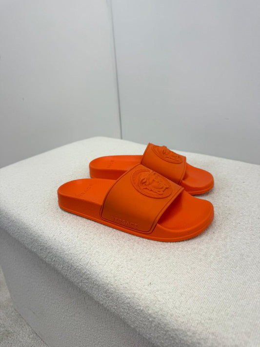Kids Versace Orange Medusa Slider - EU 35 UK 2.5