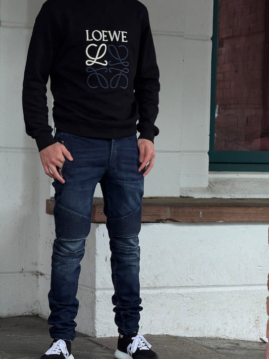 Balmain Blue Black Badge Jeans (30)