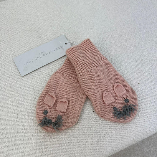 Kids Stella McCartney Pink Knitted Mittens