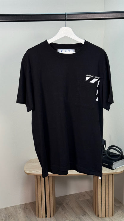 Off-White Black Diag Pocket T-shirt - Large