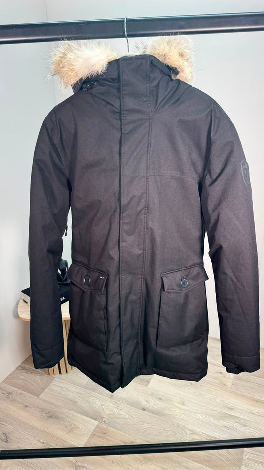 Nobis Yves Black Removable Fur Hood Parka Coat – Medium