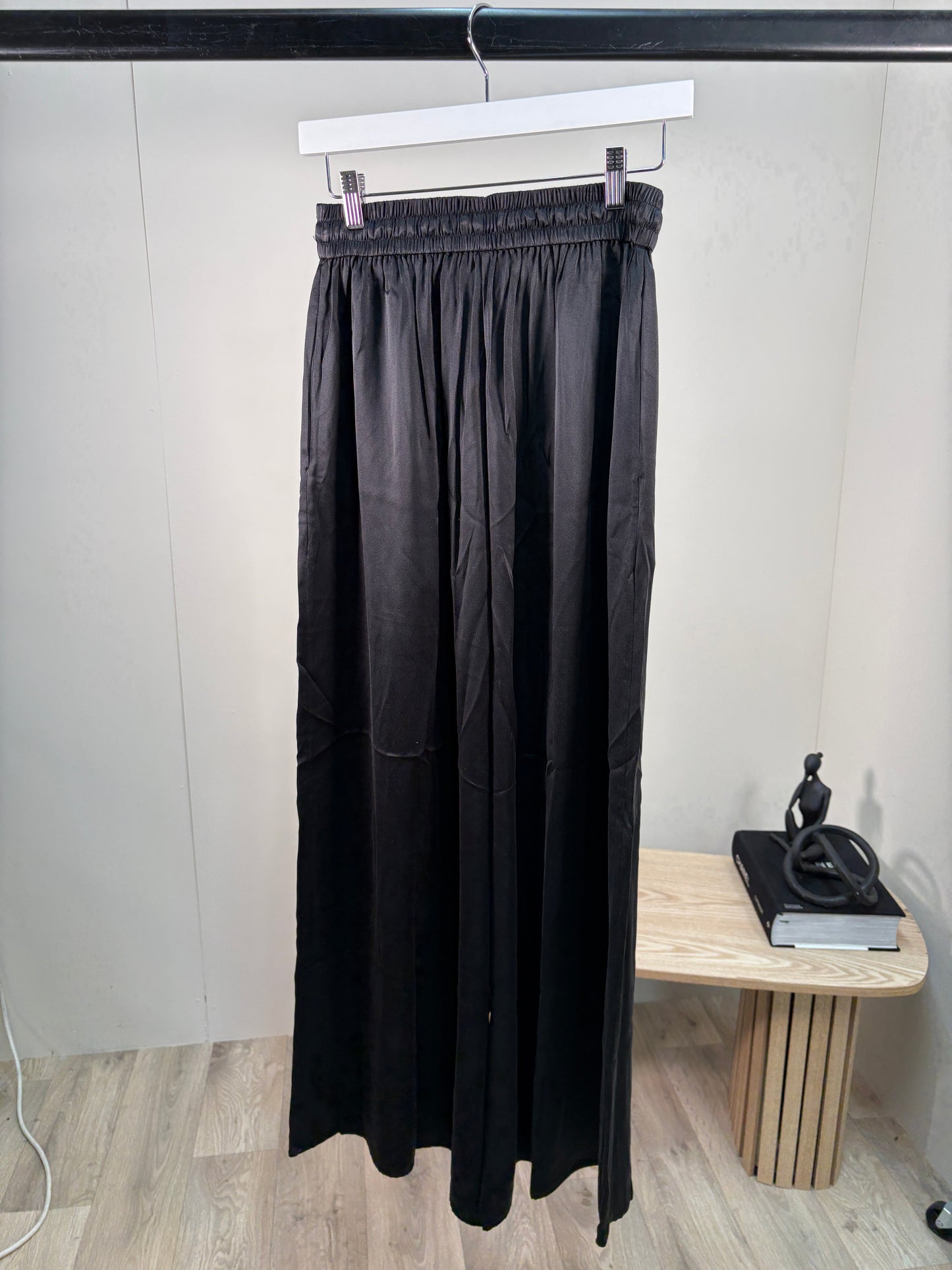 Zimmerman Black Silk Drawstring Wideleg Trousers - 0/small