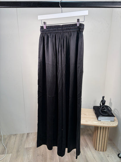 Zimmerman Black Silk Drawstring Wideleg Trousers - 0/small