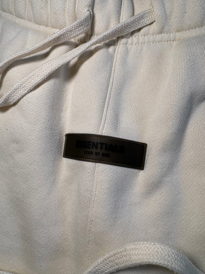 Essentials Cream Logo Tracksuit Shorts – Medium