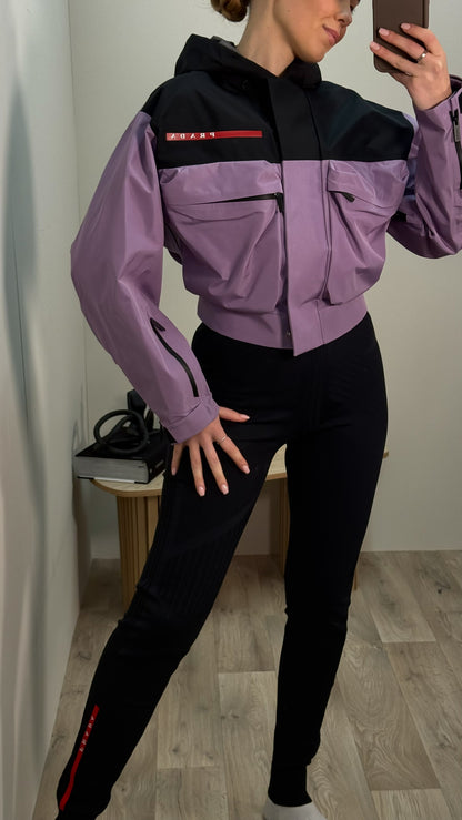 Prada Purple Linea Rossa Cropped Jacket - Medium