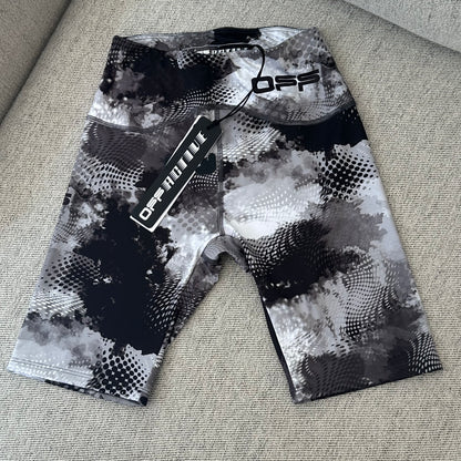 Off-White Active Printed Shorts Grey Black – Small. Brand New