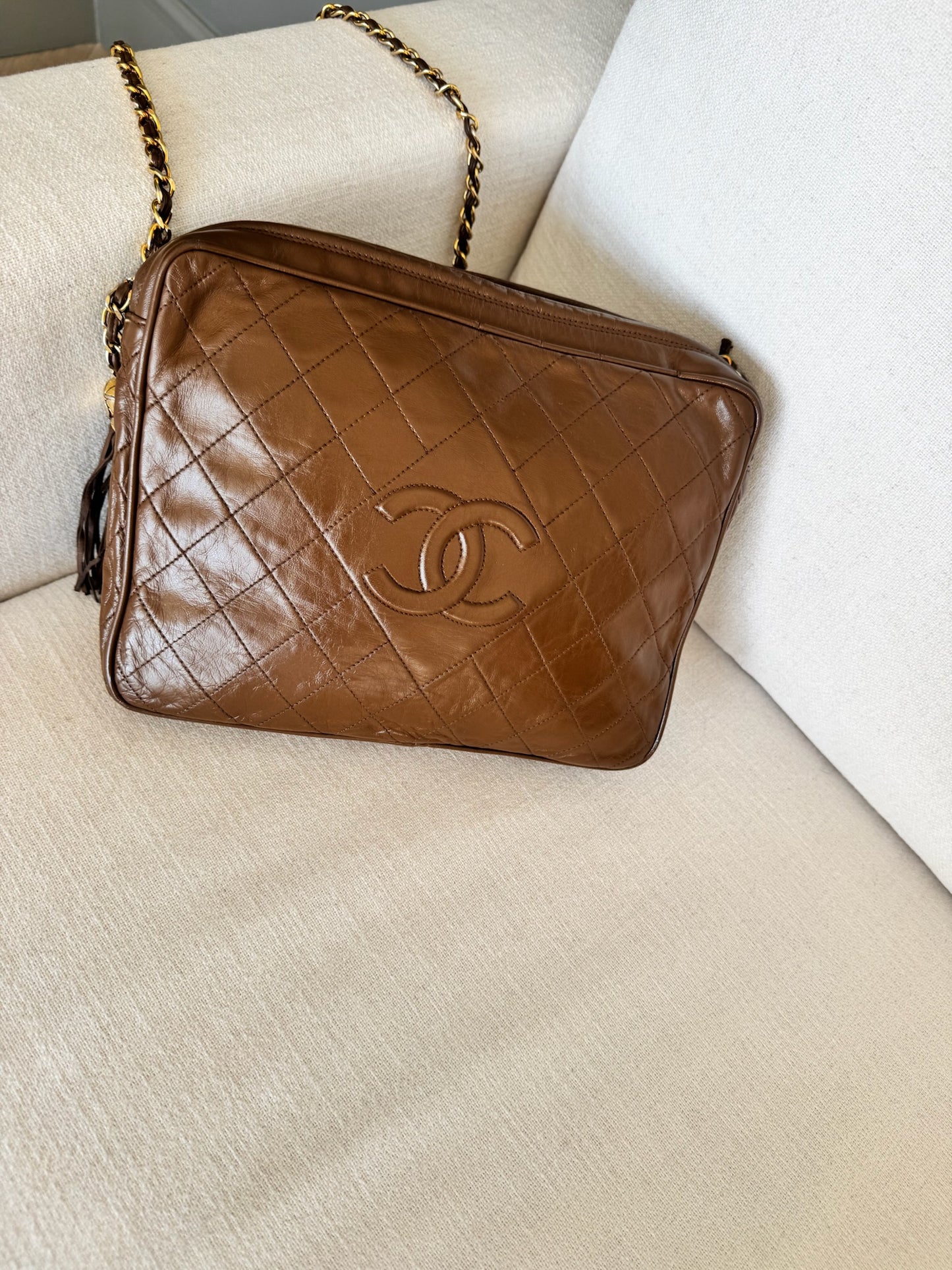Chanel Vintage Chanel Lambskin Large Camera Bag