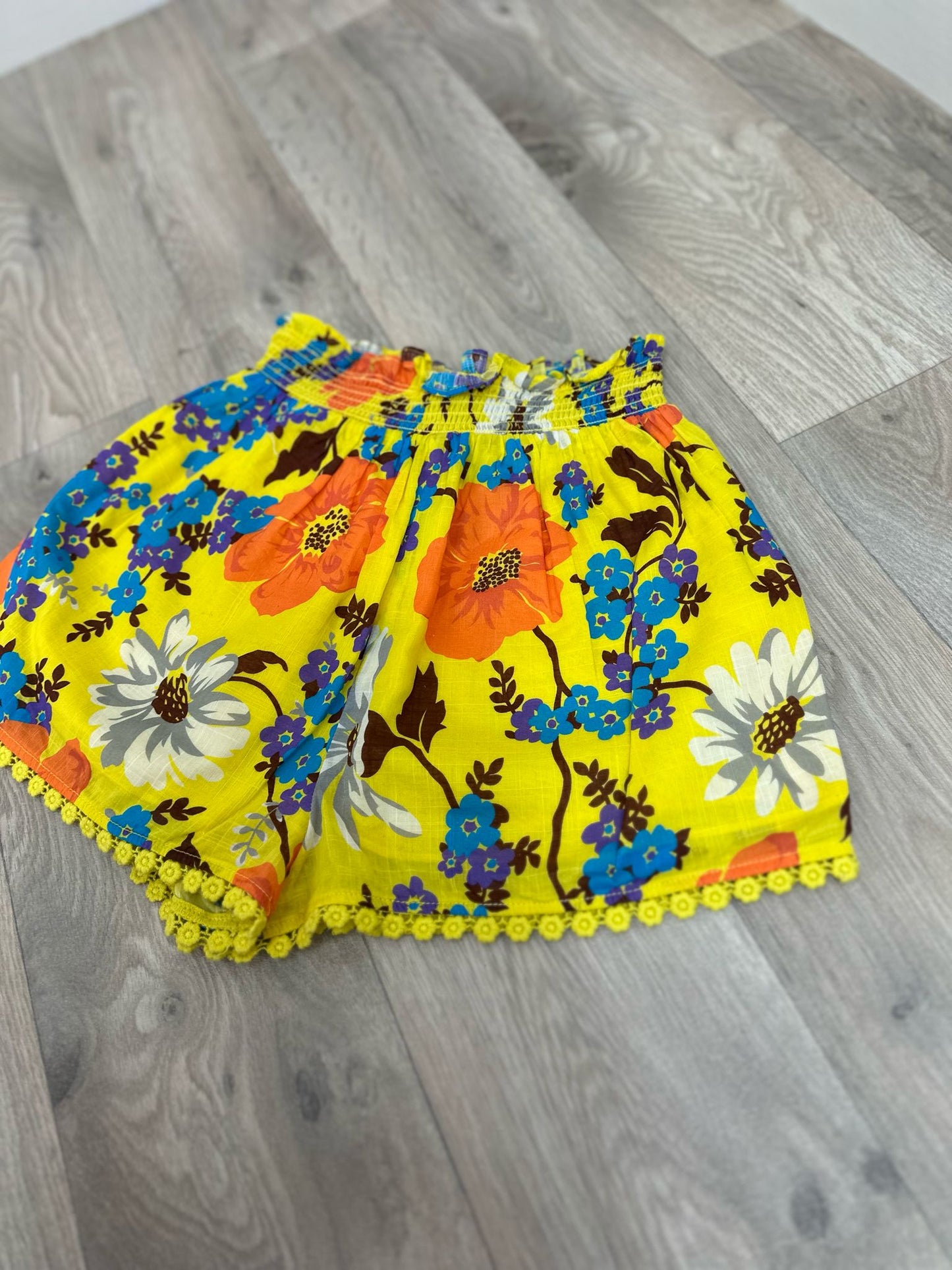 Kids Zimmermann Yellow Flower Shorts-Age 6