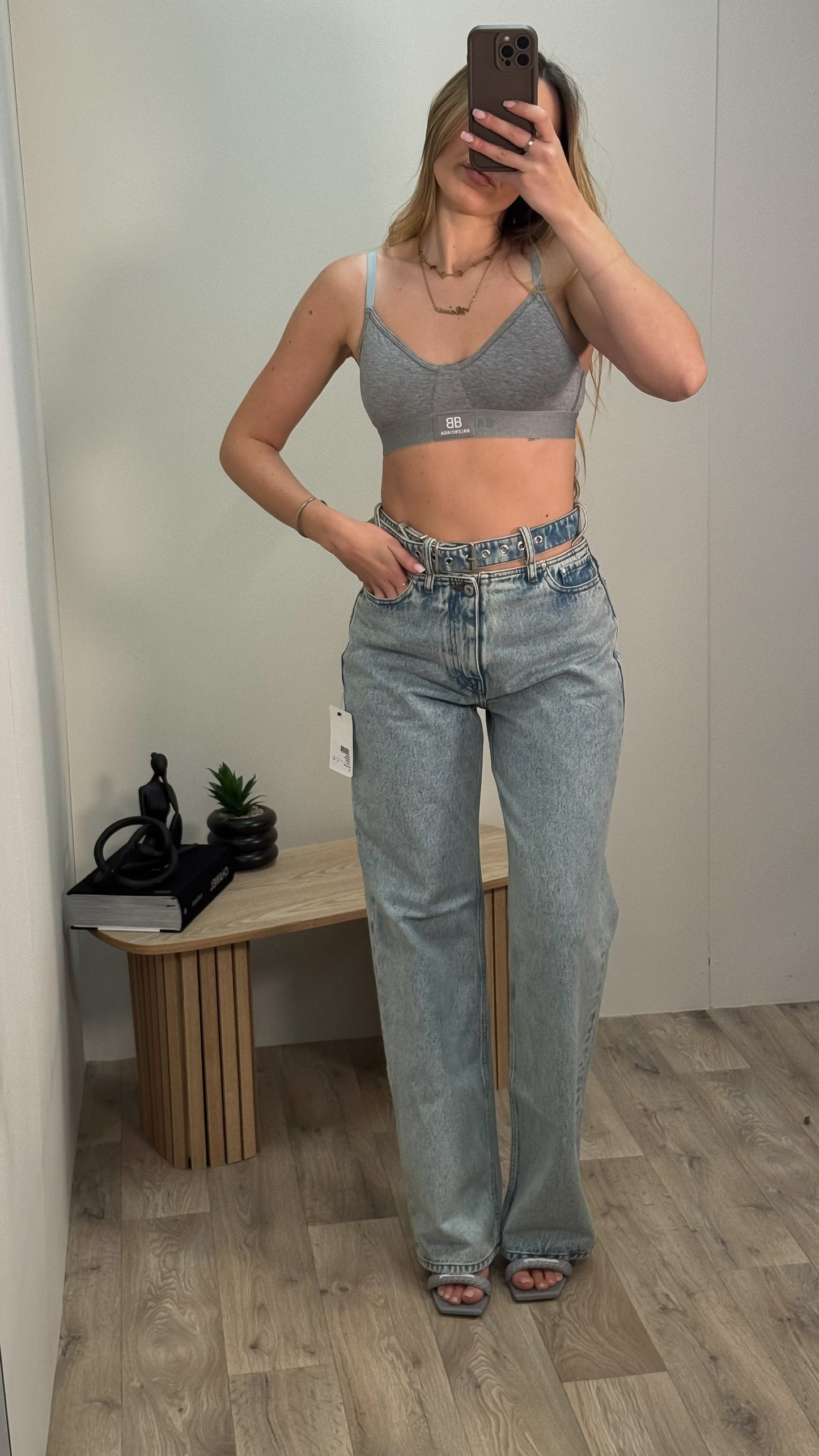 Y/Project Ice Blue Buckle Straight Leg Jeans - Brand New In Tags 27"