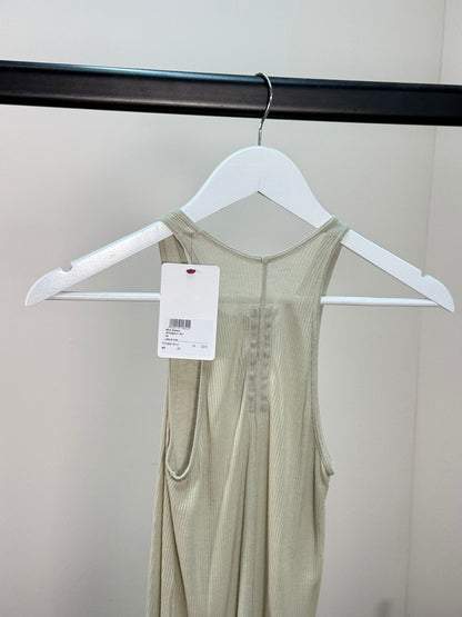 Rick Owens Sage Ribbed cotton tank top - New In Tags IT 40-M