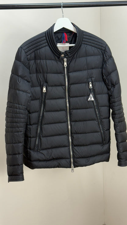 Moncler Black Zip Up Aubin Shell Padded Jacket - 4/Large